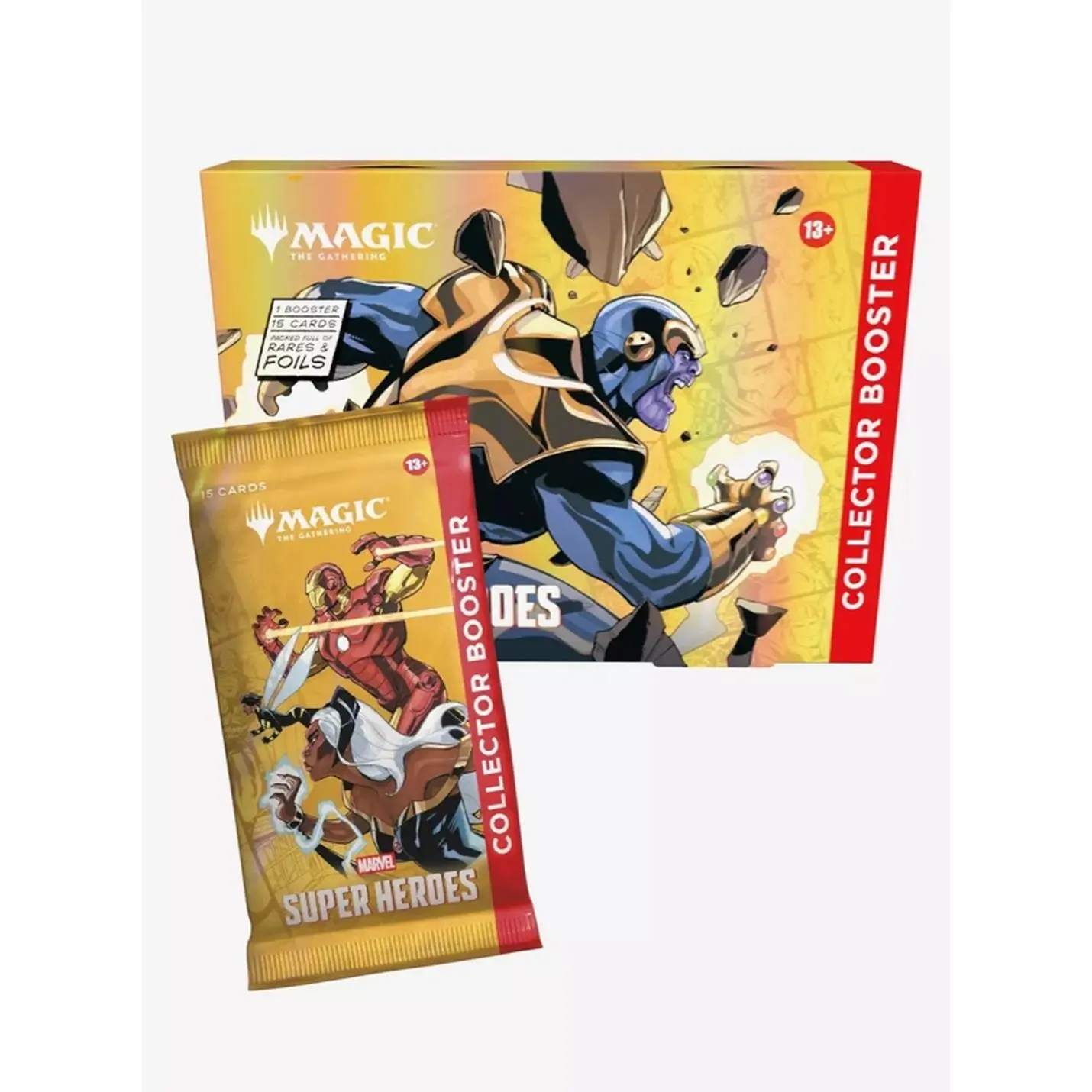 Marvel Super Heroes Collector Booster Omega Pack - Magic: The Gathering Trading Card Game Expansion