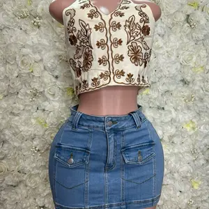 Women’s High Waist Denim Mini Skirt