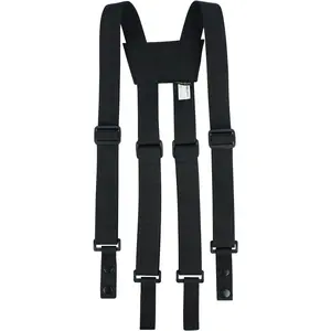 KUNN Suspenders Police Duty Belt Harness for Men,1.5 Inch Tool Belt with 4 Loop Attachments,Black