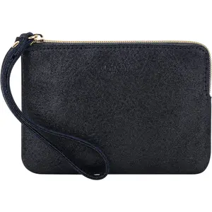Genuine Leather 4.5 x 6.5 Wristlet Purse for Women, Evening Wristlet Pouch Clutch Bag