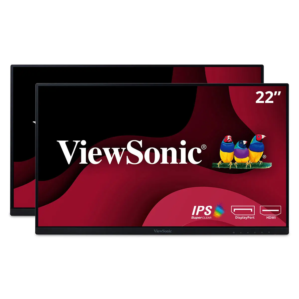 ViewSonic VA2256-MHD-H2 22 in Monitor 2-Pack - 16:9 Full HD Display, 1920x1080p IPS Panel, Without Stand