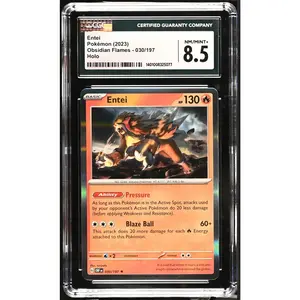 Pokemon 2023 Obsidian Flames Entei #030/197 CGC 8.5