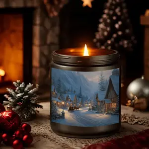 1pc Alpine Village Cottage Horse Drawn Sleigh Snow Realistic Oil Painting 2d Detail Photorealistic Precision Painterly Brushstroke Christmas Holiday Home Decor Gift For Family Friends On Winter Celebration Party Decoration Present For.