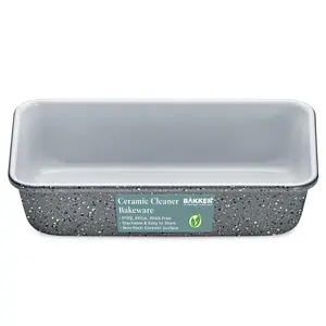 BAKKENMASTER Premium 1 lb Loaf Pan, Ceramic Nonstick Coating, PTFE & PFOA Free, Even Heat, Non-Toxic, 4.7 x 9 Inch, Perfect for Cakes, Breads & More