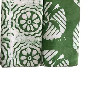 Royal Emerald African Print - Green and White Patterned Fabric for Home Decor and Clothing