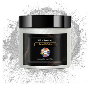 Pearl White Mica Powder for Epoxy Resin，Natural Shimmer Mica Powder Used for Coloring Resin Artwork, car Spray Paint, Candles, soap, Eye Shadow