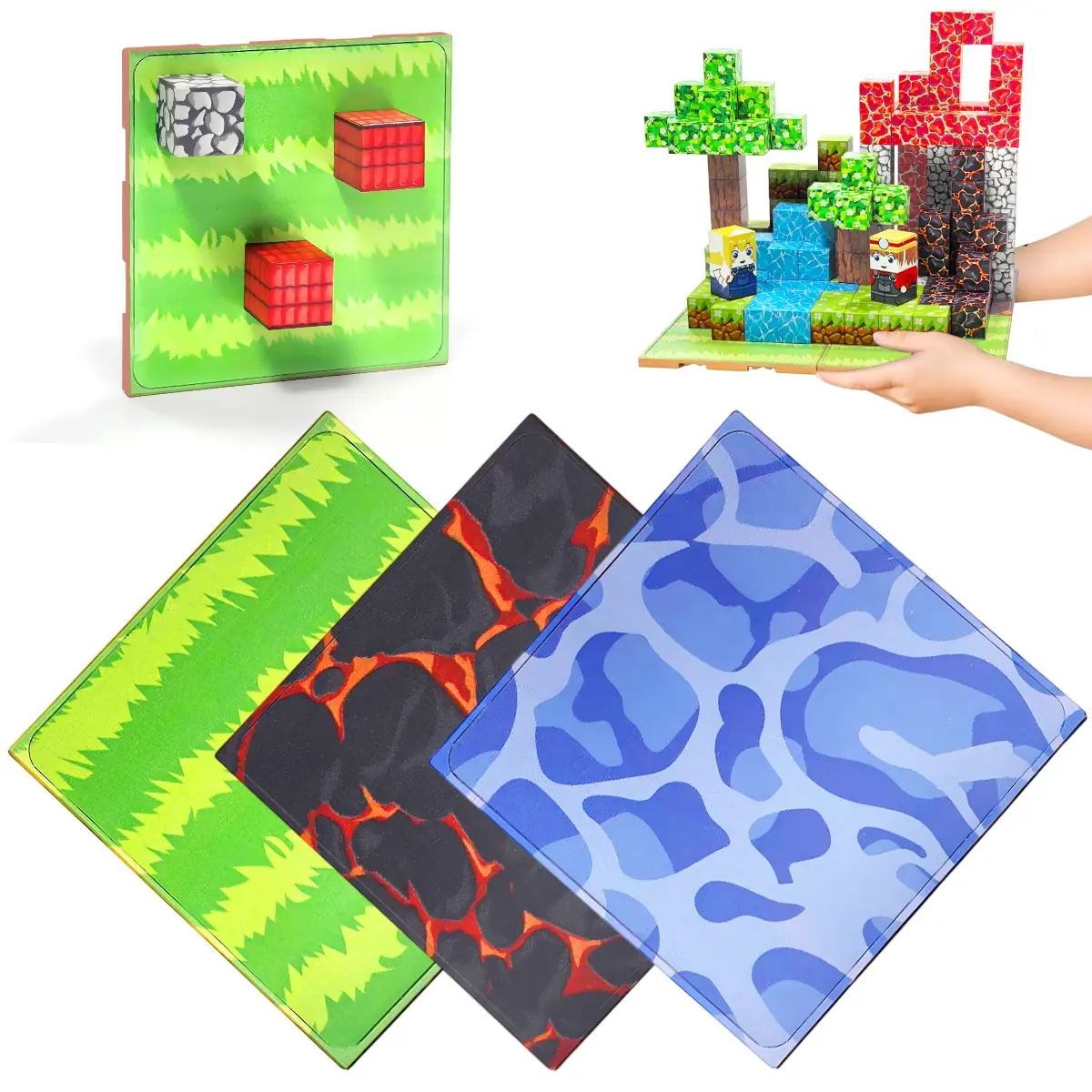 Magnetic Set Toys, Animal & Character Theme Magnetic Cubes with Baseplate, Educational STEM Toys for Kids Age 3+, Magnetic Construction Set, Magnetic Building Set, Stem Magnet Blocks, Ideal Birthday Christmas Easter Gift for Kids