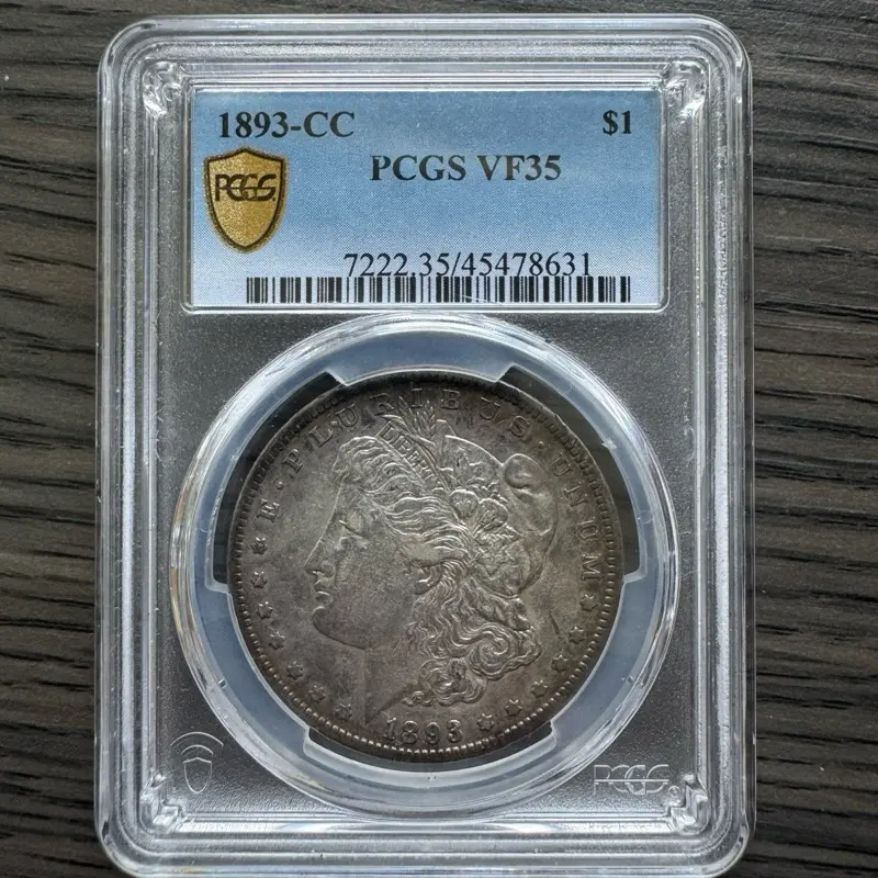 1893-CC Morgan Silver Dollar PCGS VF35