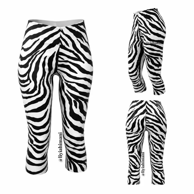 Zebra Capri Leggings