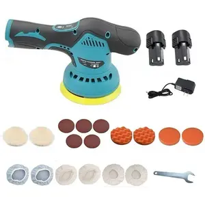 Cordless  Buffer Polisher,5500RPM Cordless  Polishing Machine with 2x21V Rechargeable tteries,21 PCS Attachments&8 Variable Speed,Polisher for  Detailing Scratch Removing, Polishing