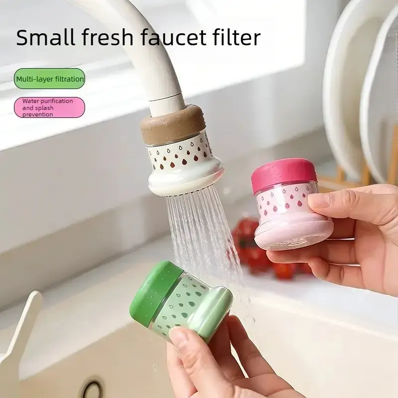 3PCS Minimalist Fresh Water Tap Filter for Home Use Multi-Layer Filtration Purifier Tap for Kitchen Vegetable Washing, Splash Guard, Water Filter Faucet