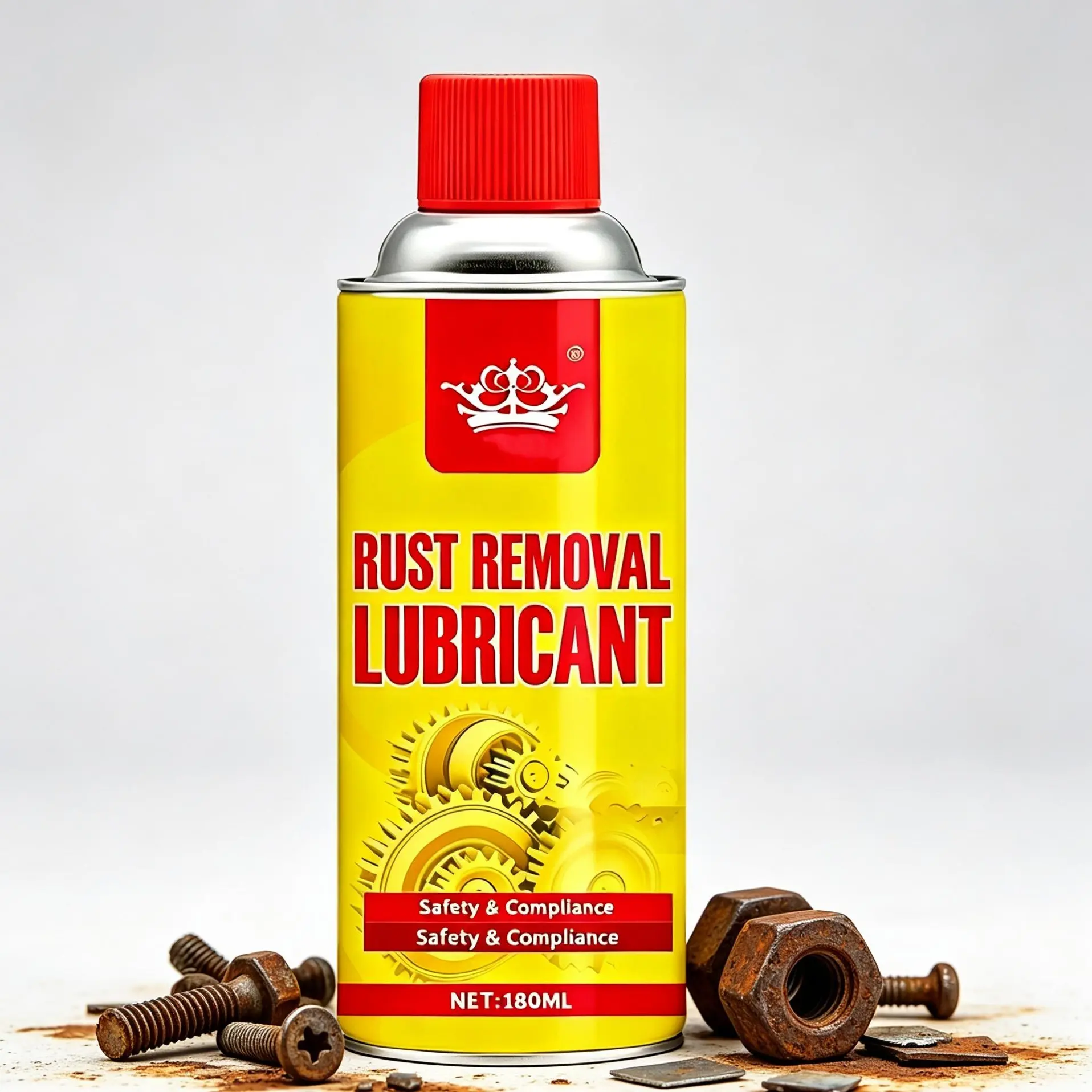 Automotive Rust Remover Multi-Function Spray - 2026 Formula, 180ML, for Lubrication, Noise Reduction 1pcs