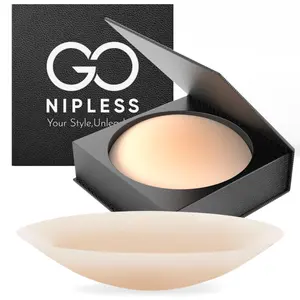 Go Nipless Reusable Silicone Nipple Covers For Women – Adhesive Pasties for Women – Invisible Seamless Bra Alternative
