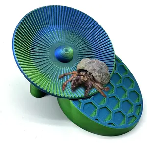 Running Wheel Toy with Climbing Platform Hermit Crab Tank Accessories for Hermit Crab Hamster Gerbils