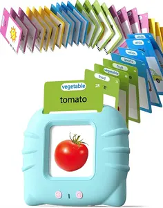 Talking Flash Cards for Toddlers 1 2 3 4 Year Olds, Montessori Language Learning with 224 Words, Pocket Speech Therapy and Autism Playthings, Children's Sensory Educational Device