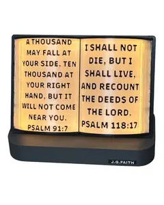 The Bible Open Book Scripture Display Custom Inspirational Verse Gift Decor Signs with Warm Glowing Effect and Personalized Option for Any Occasion