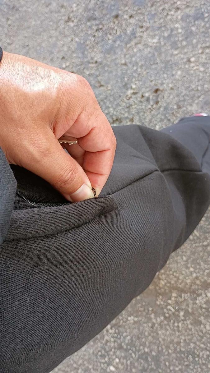 Item: (Hidden Zip) Black-Charcoal-Heather Grey, X-Large