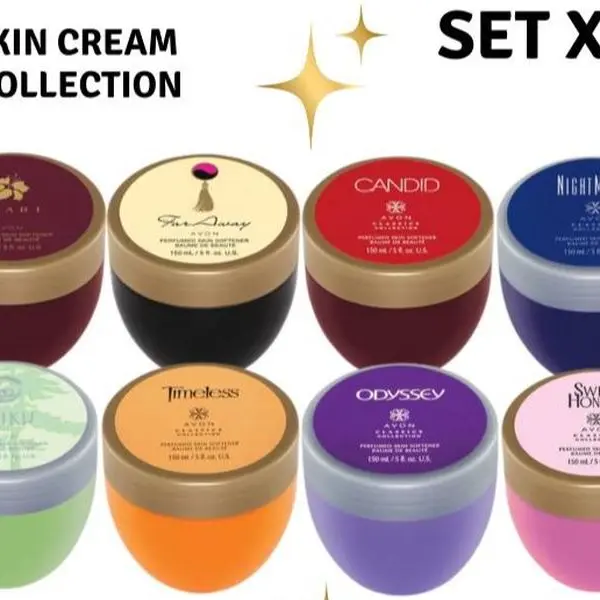 Avon Skin Cream Collection Set of 8 – Perfumed Body Lotions Imari, Far Away, Candid, Night Magic, Haiku, Timeless, Odyssey, Sweet Honesty