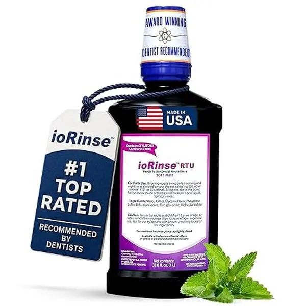 ioRinse Ultra Mouthwash is the Choice of 1,000s of Dentists as the Mouth Wash for Adults and Kids Oral Care and Hygiene. It's an Alcohol Free, Bad Breath Treatment and Gum mouthwash with Xylitol.