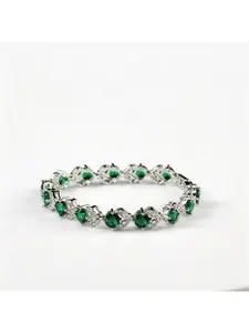 Zircon bracelet, versatile, niche, high-end, crystal bracelet jewelry, emerald green hand jewelry