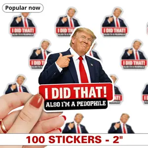 Meme Trump "I Did That" Gas Pump Sticker, Funny Political Satire Decal, High Price Vinyl (Waterproof)