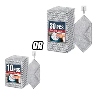 Upgrade Steel Wool Pads, Dual Layer Cleaning Cloth, Strong Scratch-Free Cleaner, Suitable for Cookware, Sinks, Dishes, Stoves