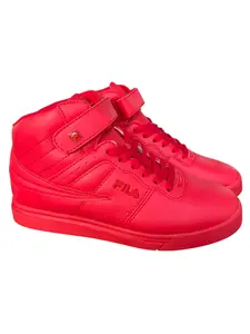 FILA Men's Red High-Top Sneakers with Velcro Closure and Classic Logo Design SZ 7