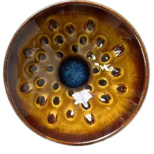 JianZhan-Chinese tea cao - Ceramic Tea Cup-Blue Peacock-work of art