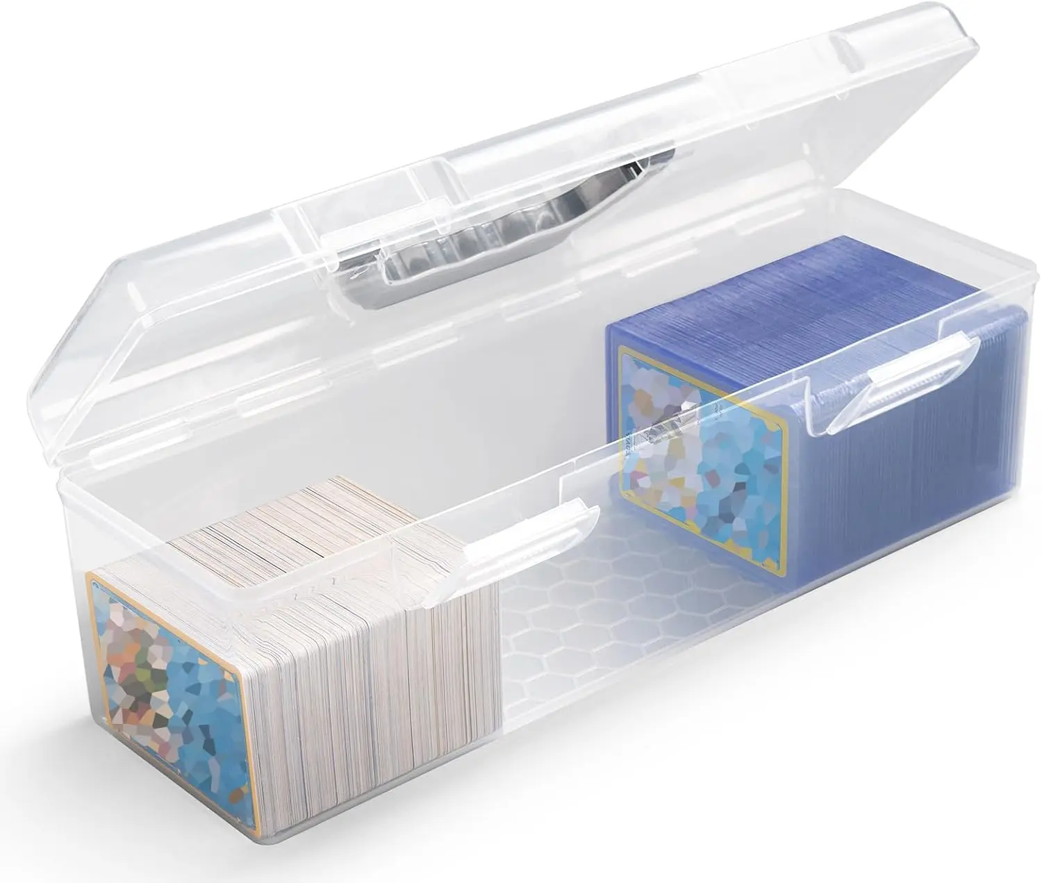Storage Box For Toploader, Trading Card Storage Box Plastic, Playing Card Case, Large For Toploaders 200 Cards 750, Fit For Toploader and Standard Card