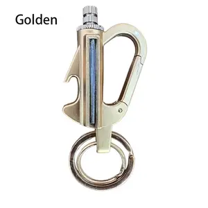 Portable EDC Emergency Survival Multitool, Waterproof Windproof 3-in-1 Flint Permanent Match Keychain with Bottle Opener, Refillable Kerosene Fire Starter for Camping Hiking, Men Metal Gift (No Fuel Included)
