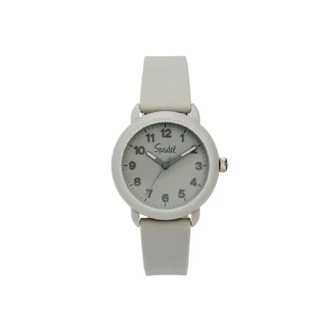 Speidel Eco Nude Tones 34 mm Unisex Analog Watch - Minimalist, Modern Wristwatch with Round Face, Smooth Matte Finish, Soft-Touch Silicone Strap, Easy-Read Dial for Daily Wear