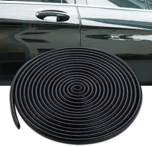 Car Door Protector M,Rubber Door Protectors for Vehicles No Glue Car Accessories Rubber U Shape Car Trim Door Protectors Seal for Sedan, Trucks, SUV, ATV, Boats (Black,.Ft)