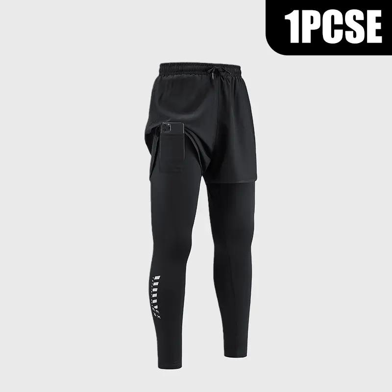 #SummerVibes Men’s two-way quick-dry breathable stretch athletic pants with elastic waistband and drawstring; breathable, comfortable quick-dry fabric suitable for all seasons, ideal for outdoor running, fitness training, and other outdoor activities