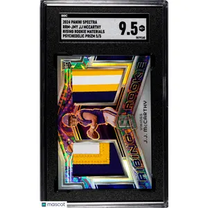 2024 Spectra JJ Mccarthy Rising Rookie Material Psychedelic Prizm /5 SGC 9.5 GEM