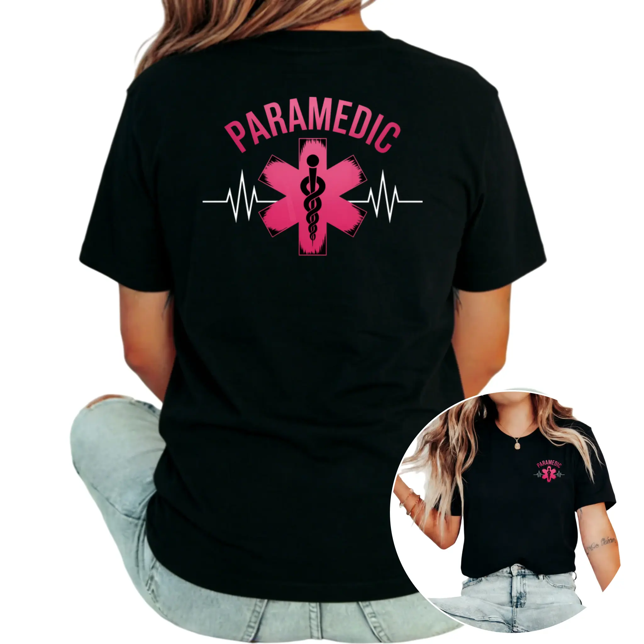 Paramedic First Responder Casual Summer Tee, Ambulance Medical Staff Daily Outfit,funny graphic tee,summer graphic tees,tee