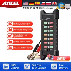 ANCEL-BM410 Car Battery Tester Vehicle  Diagnostic Tool Circuit Test Alternator 12V, 24V Automotive Power
