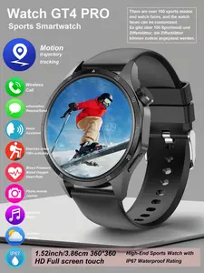 HD Smart watch 2025 New Model, GT4Pro Full Touchscreen Zinc Alloy Round Dial, Supports Customizable Watch Faces, Waterproof Design, Compatible with Android and iPhone, Wireless Calling Multifunction Smartwatch, Unisex, Health Fitness Smartwatch