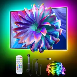 TV Backlight Rgbic LED Strip Light, Adjustable Size 55cm-190.5cm, Supports 210+ Scene Modes, Music Sync, Smart APP & Voice Control