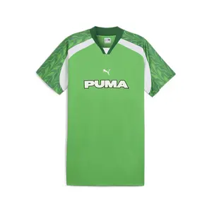 PUMA Womens V-Neck Short Sleeve Jersey Casual Casual - Green