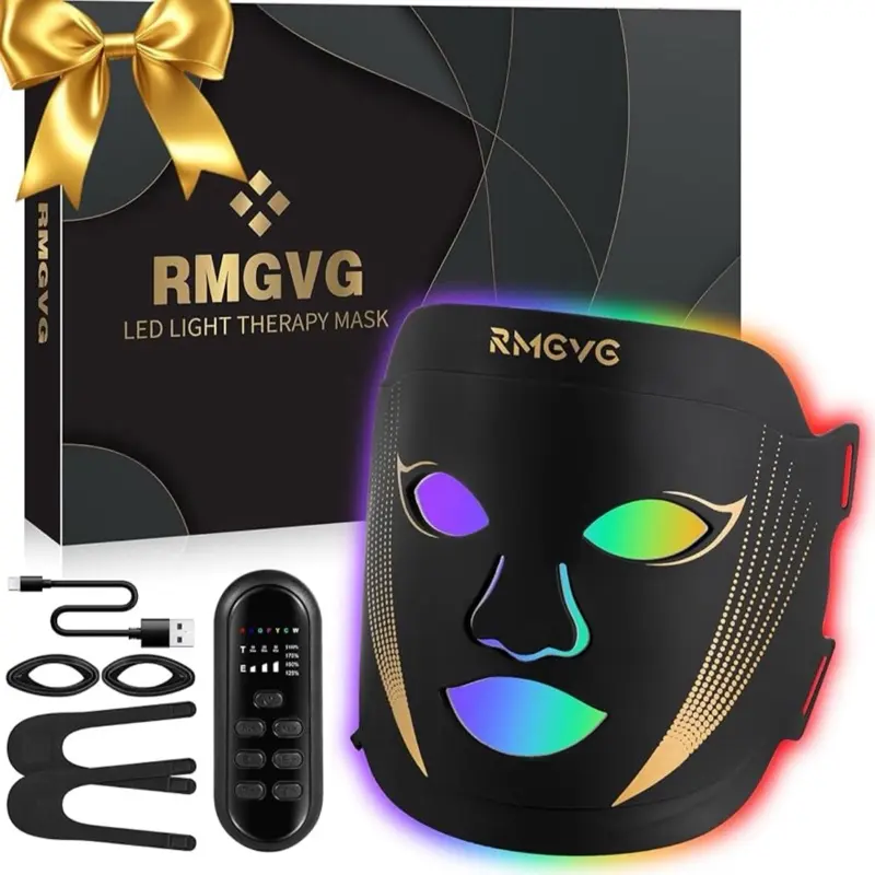 Red-Light-Therapy-for-Face, 7 Colors LED Facial Light Therapy Mask