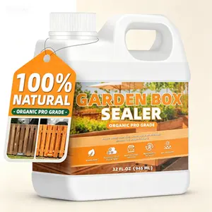 Non-Toxic Waterproof Wood Sealer 32OZ for Raised Garden Beds & Planters, Long-Lasting Protection Against Water Sun & Weather Damage, Plant-Safe Sealant for Outdoor Wood, Durable Waterproofer for Pet Shelters and Furniture