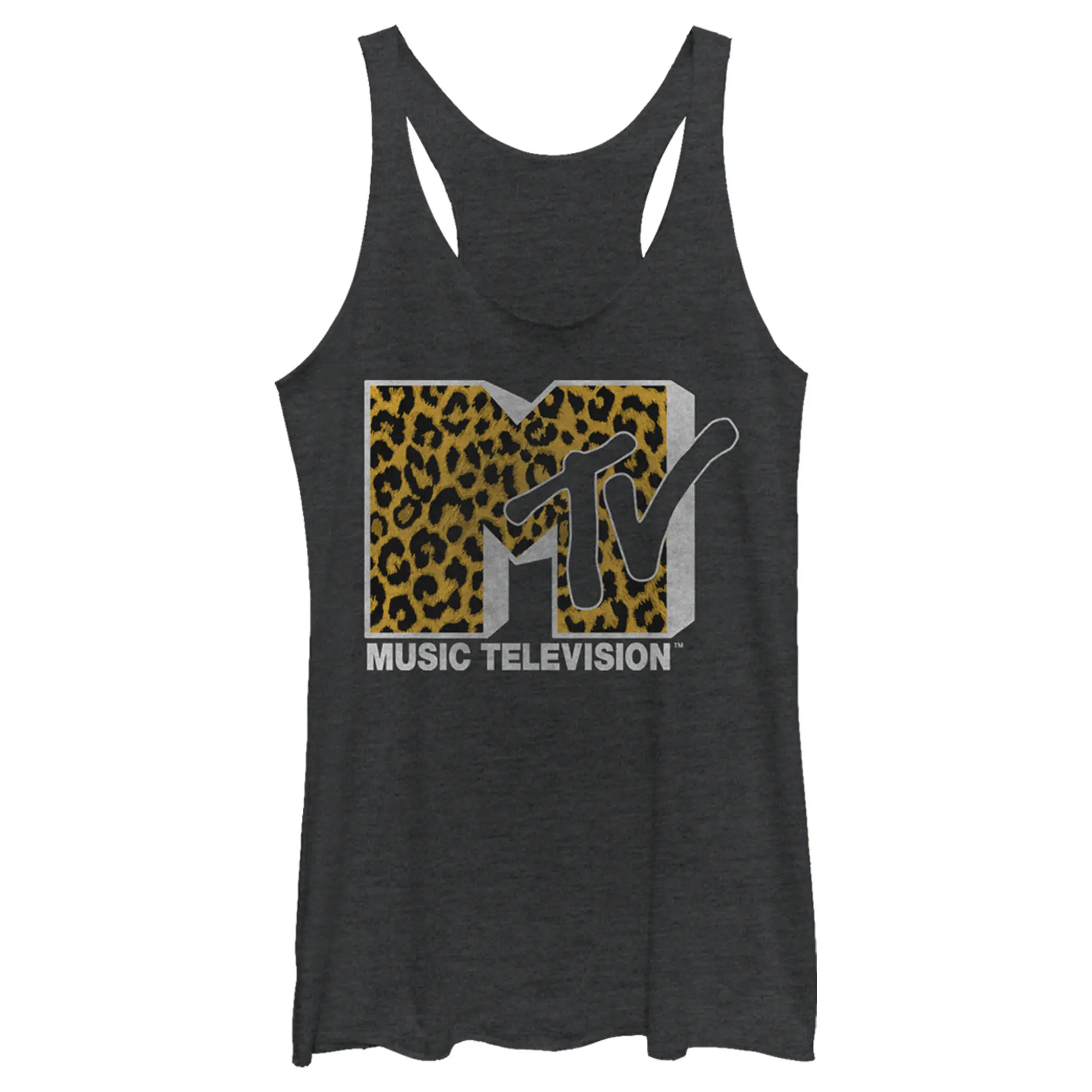 Women's MTV Cheetah Print Logo Racerback Tank Top