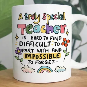 Teacher Thank You Mug, Truly Special Teacher Is Hard To Find, End Of Term, End Of School, Teacher Appreciation Gifts, Leaving School Present, Kitchen Drinkware