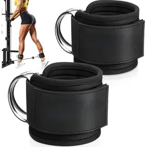 2 count Set   Kick  Ankle Straps for  Machines Women & Men, Glute Kickback Ankle Strap for Workout, Ankle Cuff  Attachment Wraps weights, Tobilleras Para Mujer Gym