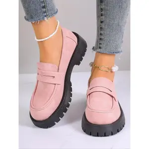 Women’s fashionable solid-color buckle-decorated Chelsea boots—casual, comfortable ankle boots for daily wear, perfect for students and outdoor sports; walking shoes