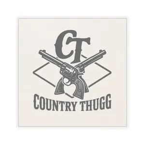 Country Thugg crossed revolvers sticker | Kiss-Cut Sticker