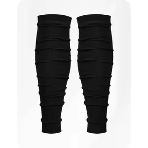 Exxact Sports Leg Sleeves for Men Football Calf Compression Sleeve, Calf Sleeves for Men & Boys, Football Leg Sleeve (1 Pair) (Black)