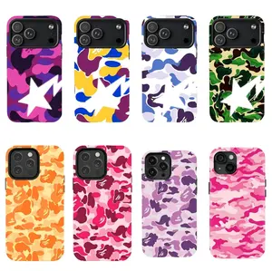 Bape Camo Tough Phone Case – Streetwear Shockproof Protective Cover for iPhone 17/16/15/14/13/12/11 Pro Max Plus, Perfect Gift for Streetwear Fans
