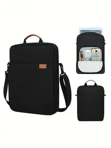 Polyester Material Crossbody Laptop Work Bag, Laptop Shoulder Handbag, Large Capacity Independent Compartment, Fits 11/13 Inch Laptops, Ideal for Travel, All Seasons Use