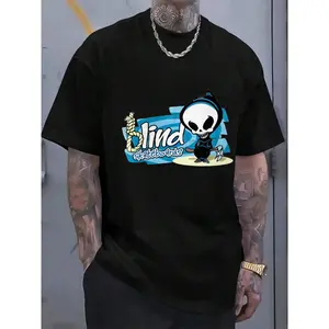 2026Novelty Unisex T-Shirt Featuring a Printed Design of The Blind Skateboard Logo, Perfect for Skateboarding Enthusiasts